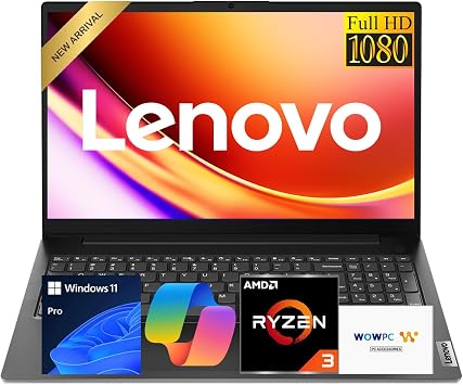 Lenovo New V15 Business and Student Laptop, AMD Ryzen 3 7000 SeriesBeat i7-1160G7, 16GB DDR5 RAM, 512GB PCIe SSD, 15.6" FHD Display, Ethernet Port RJ-45, Windows 11 Pro, Black