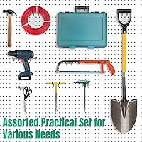 Vista 8 de G.CORE 10 Pack Pegboard Hooks, Peg Board Tool Utility Hooks & Hangers Fit 1/4" Pegboards, Heavy Duty Metal Peg Board Shelving Hooks, Wall Organizers
