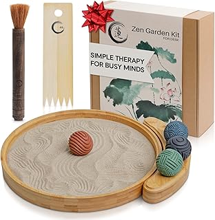 ENSO SENSORY Japanese Zen Garden Kit for Desk – 12” Bamboo Sand Garden Z...