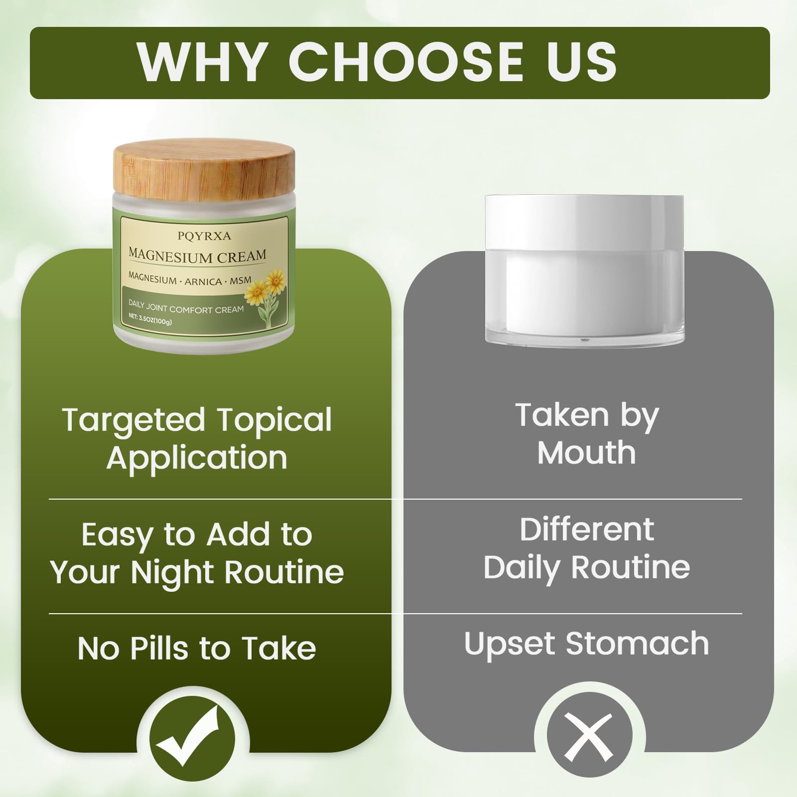 Magnesium Chloride Cream with Arnica and MSM for Daily Massage Comfort