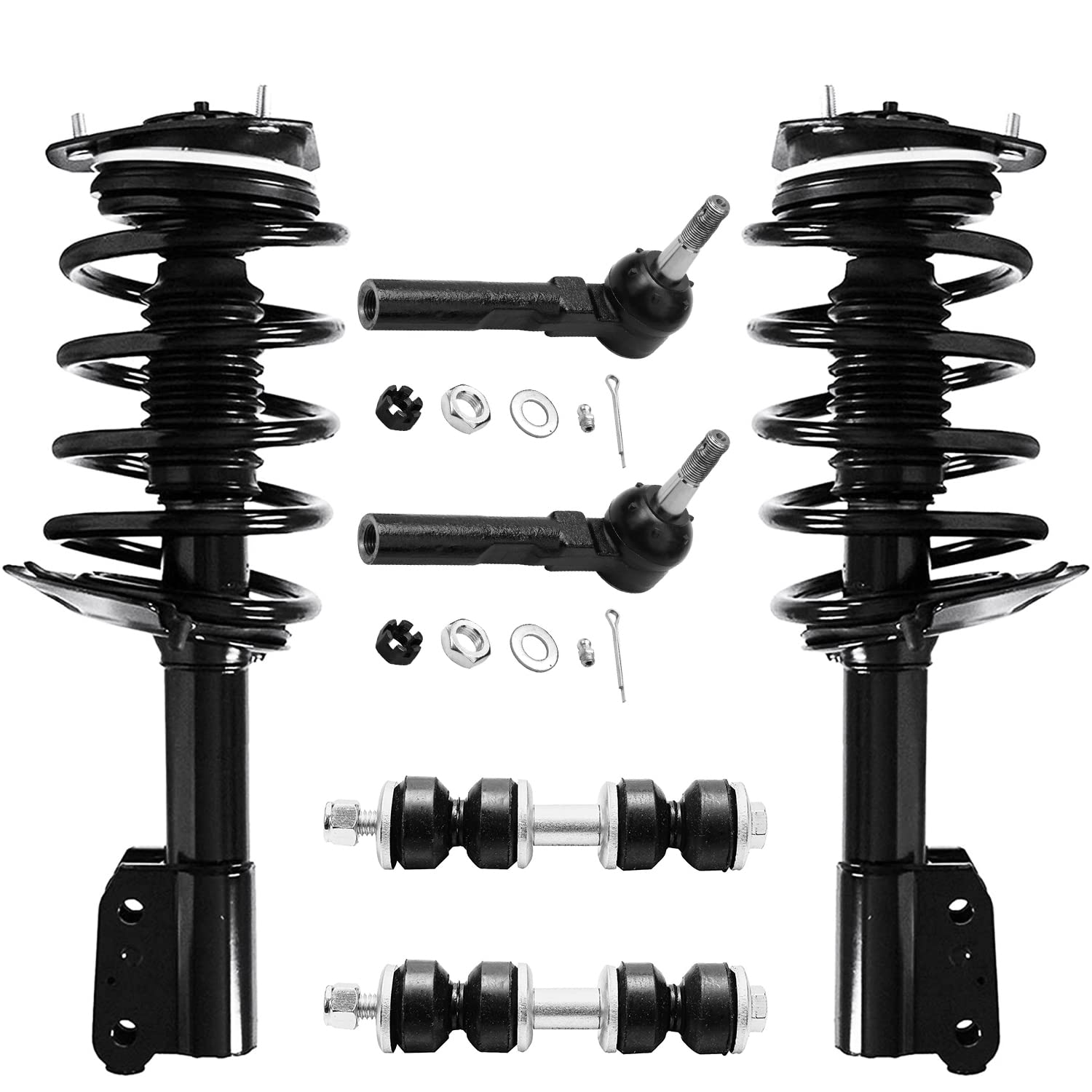 Detroit Axle - Front 6pc Struts Kit for 2002-2007 Buick Rendezvous