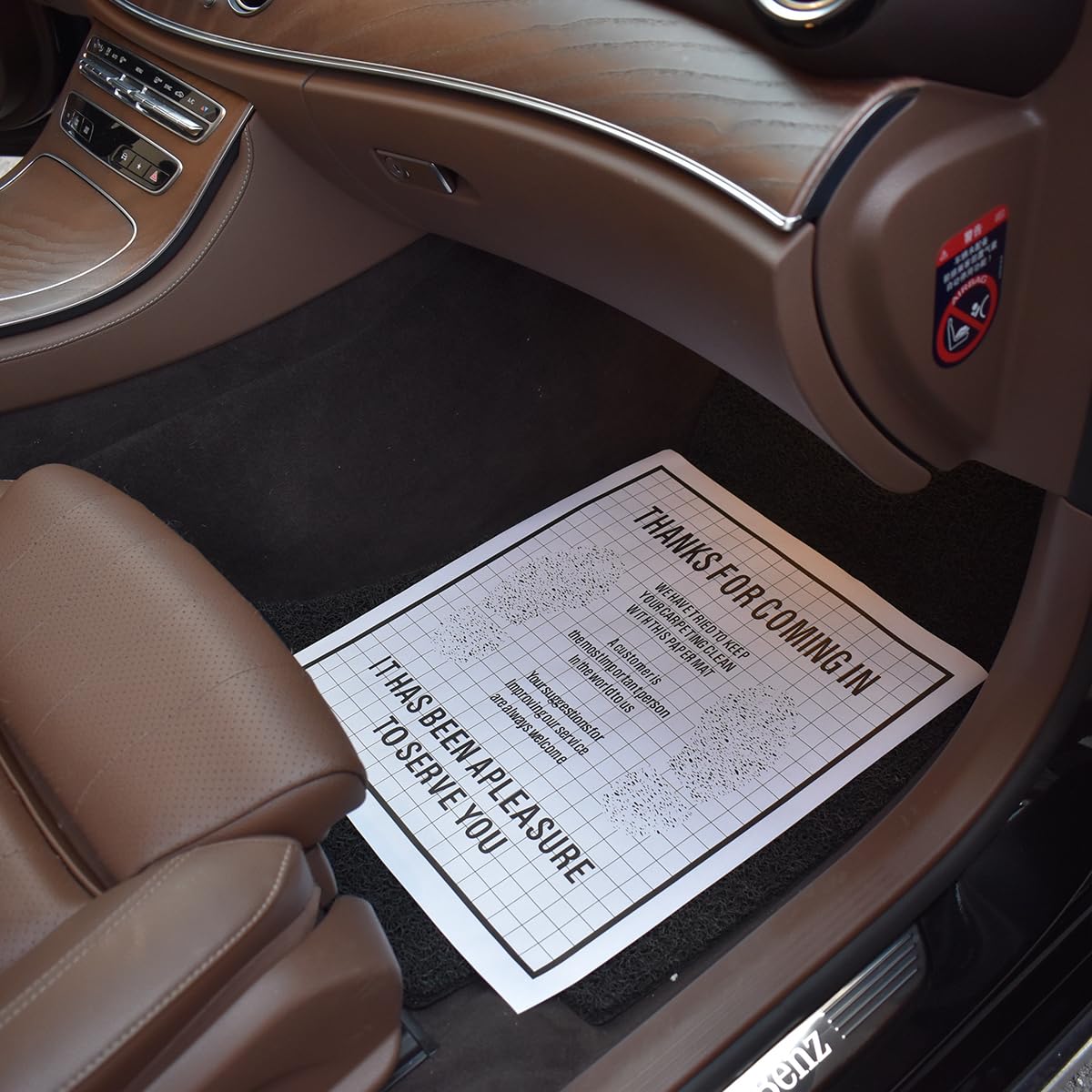 White Car Paper Floor Mats 50 Pcs Disposable Floor Cars Auto Vehicles Automotive Mat- Paper Car Floor Mats — view 6