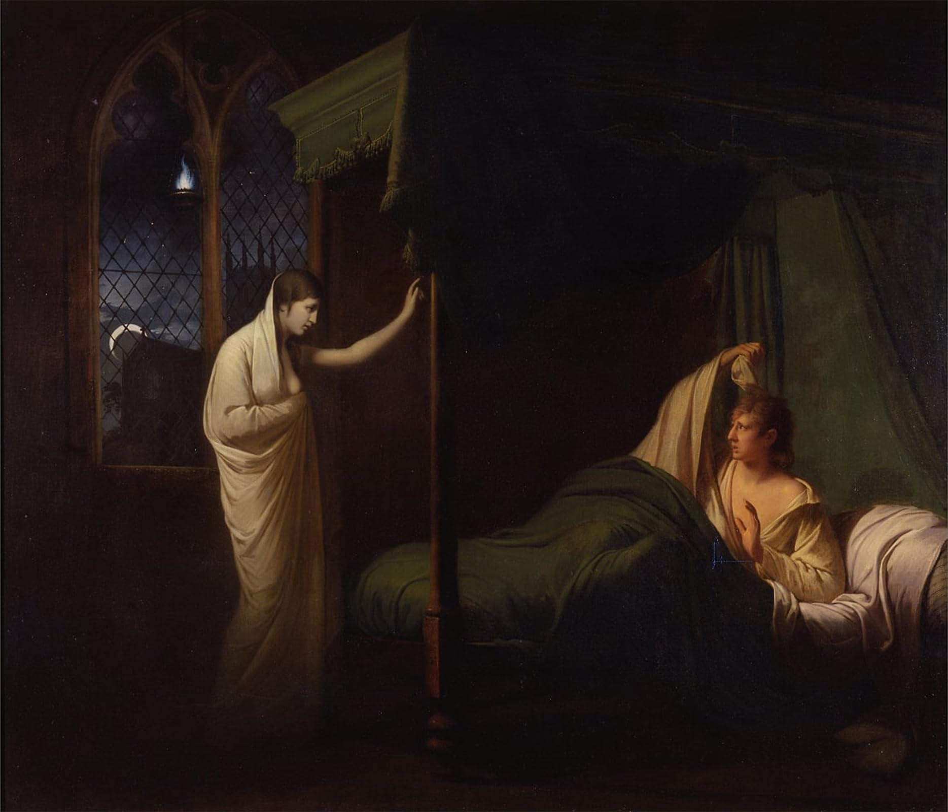 ARTXLXXBN Famous Prints Artwork Pictures Poster Painting Art William and Margaret From Percys Reliques of Ancient English Poetry by Wright of Derby Artwork Landscape Pictures for Home Decor 60x90cm