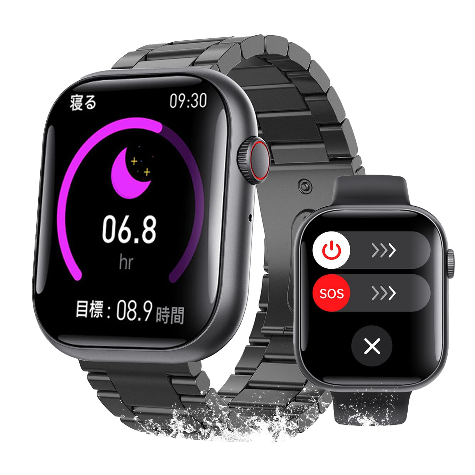 スマートウォッチ 1.43インチ大画面 通話機能付き 運動モード 日本製 
