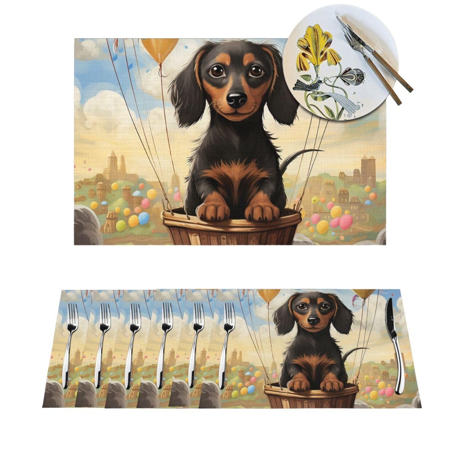 Sets de table teckel pour embellir vos repas en intérieur et extérieur