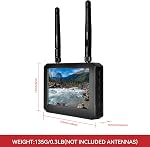 FPV Monitor - 5.8GHz 4.3" Display with DVR 40CH Receiver, IPS Screen, Built-in Battery for RC Hobby FPV Drone, Car, Goggles