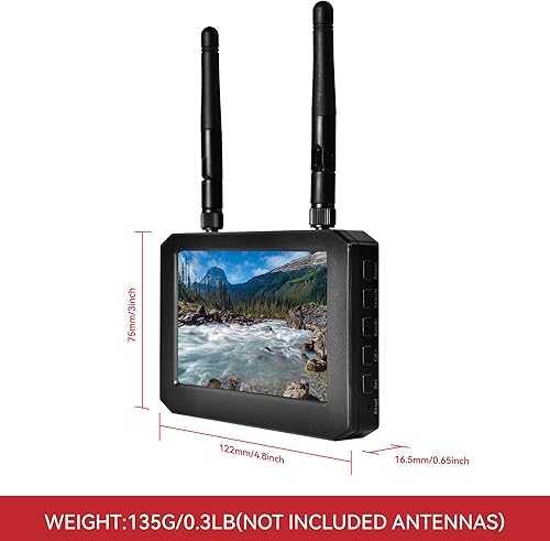 Miniatura 2 de Monitor FPV para cámara FPV- Pantalla FPV de 5.8 GHz 4.3 pulgadas con receptor DVR 40CH 800x480 IPS Batería incorporada para RC Hobby FPV Drone RC
