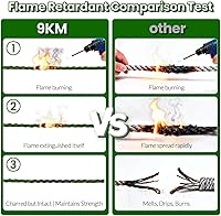 Vista 4 de 9KM DWLIFE Cable de Kevlar Verde Camuflaje, Alta Resistencia, Ultraligero, Resistencia a la Abrasión para Cable Trampa, Sierra, Cohete de Modelismo