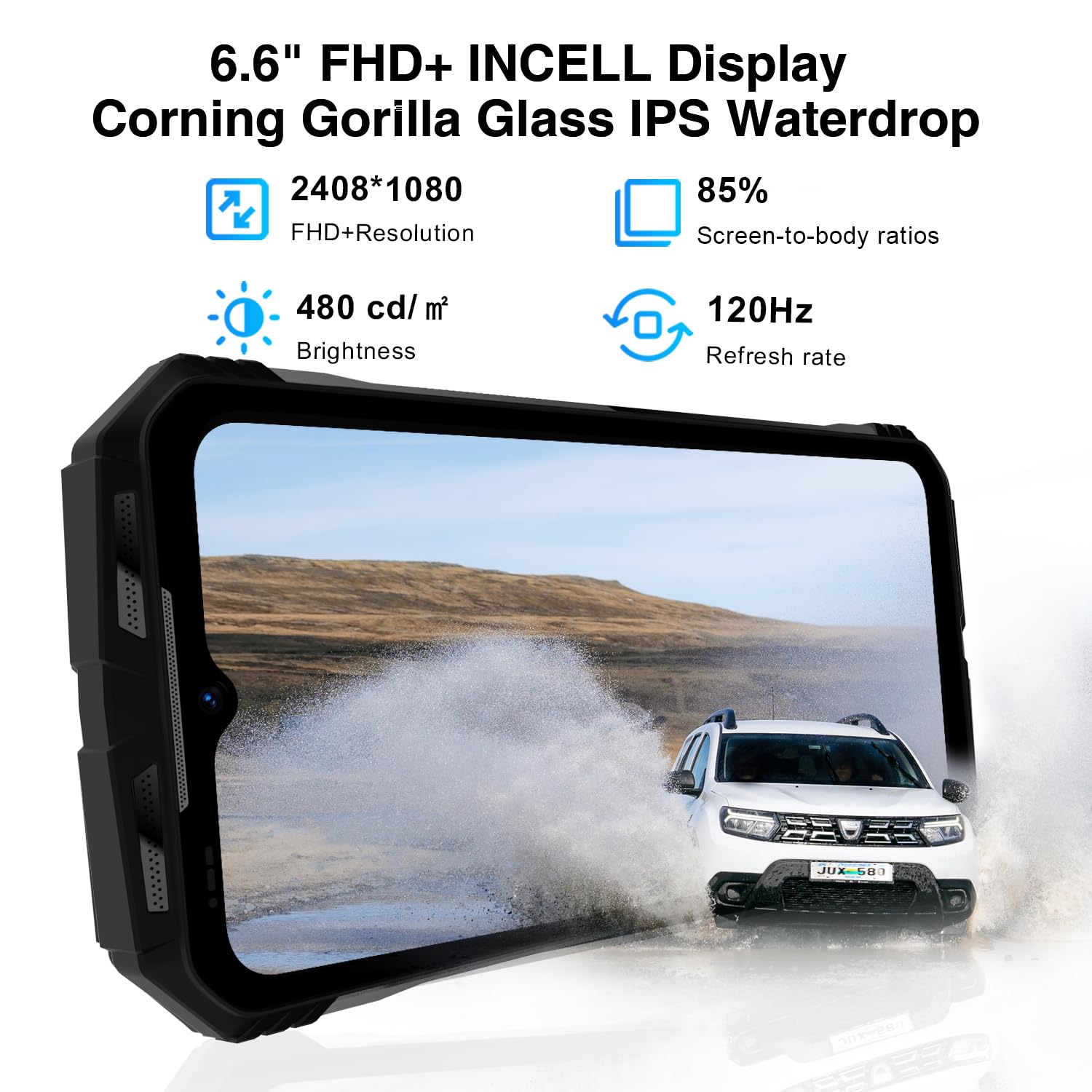 DOOGEE S110 Rugged Smartphone, 22GB + 256GB/2TB, Helio G99