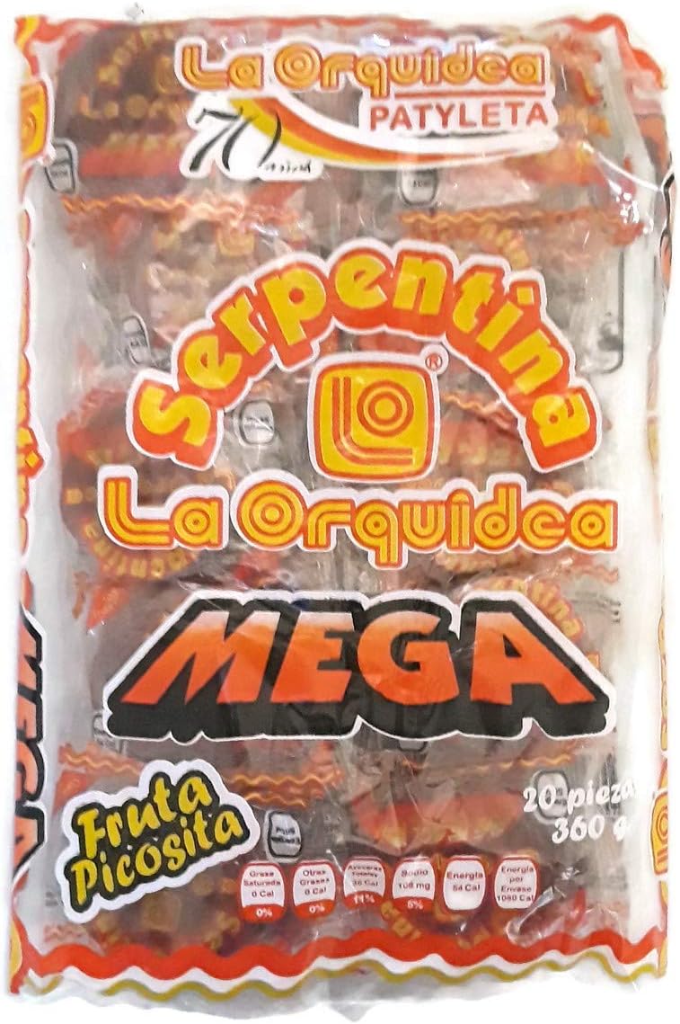 Serpentinas Dulce De Tamarindo Chile Y Sal - Tamarind Mexican Candy 360g. 20 Pcs. Sealed