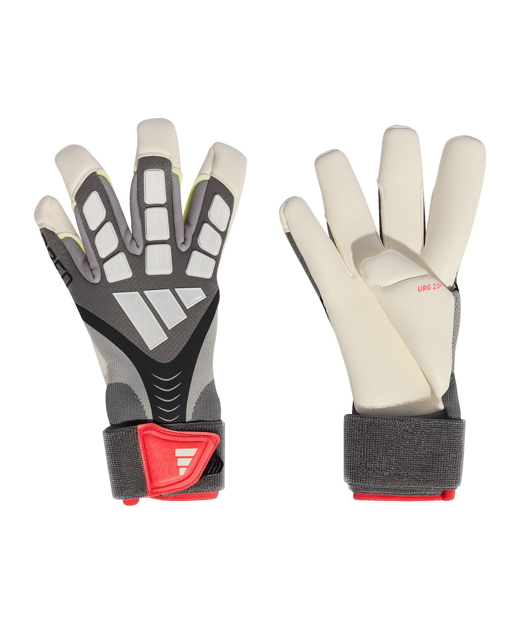 adidas Predator Pro Hybrid Strap Goalkeeper Gloves | 2026 predator | Gunmetal Grey | predator finishers steel