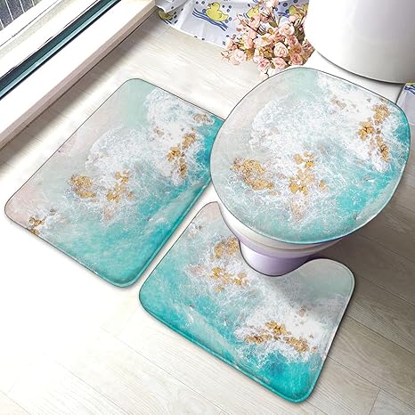 Amazon Co Jp トイレマット セット 3点 おしゃれ 夏 Lineトーク画面 足元マット トイレ蓋カバー U型 O型 角型 トイレマット セット 滑り止め 吸水 速乾 防寒 抗菌 防臭 便器ふたカバー 家庭用 ホテル用 ホーム キッチン