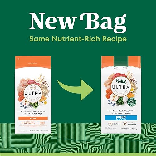 Miniatura 3 de Nutro Alimento seco para cachorros ultra alto en proteínas, trío de proteínas de pollo, cordero y salmón, bolsa de 3.5 libras