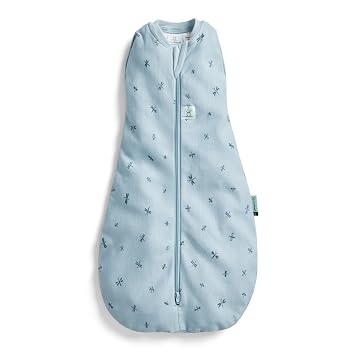 ergoPouch Cocoon Swaddle Sack 2.5 TOG - Baby Sleep Sack, Gentle Snug Fit Helps Calm Startle Reflex, Ideal for Arms In/Out Sleeping, Soft Breathable Fabric for Better Sleep 6-12 Months, Dragonflies