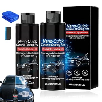 Nano Quick Coat Restore, 3.38/6.76 Fl Oz Nano-Quick Ceramic Coating Pro, Advanced Quick Effect Coating Agent for Car, Car Coating Spray for Shine & Protection, Long-Lasting High Gloss 6.76 Fl Oz
