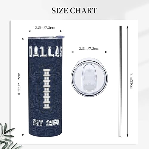 Miniatura 4 de Dallas Tumblers Cup Insulation Travel Stainless Steel Mug Navy 36952.00041666667