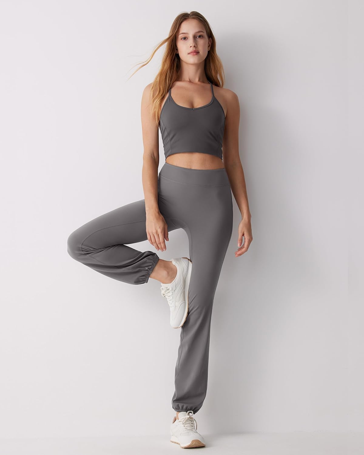 MOOSLOVER Women Quick Step Bubble Pants High Waisted Balloon Joggers Yoga Pilates Dance Casual Lounge Pants