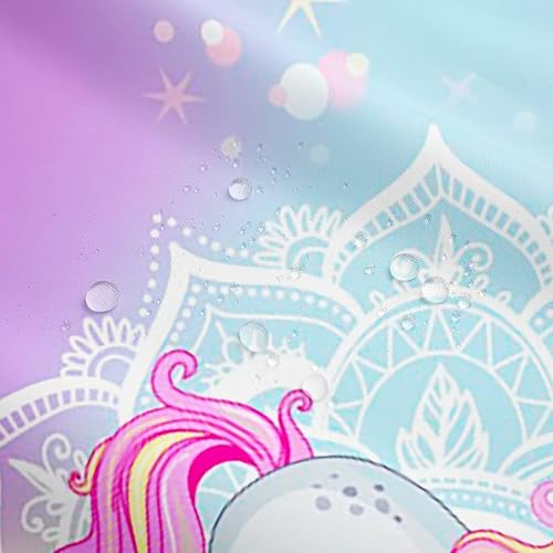 Vista 27 de Erosebridal Kids Tie Dye Shower Curtain, Girls Bohemian Hippie Bath Curtain, Watercolor Psychedelic Bathroom Accessories, Waterproof Polyester