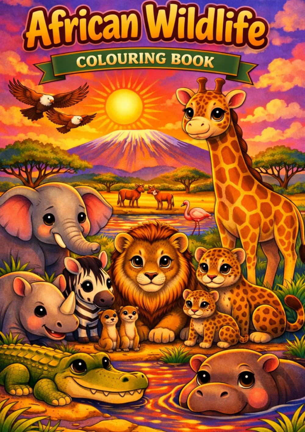African Wildlife Colouring Book