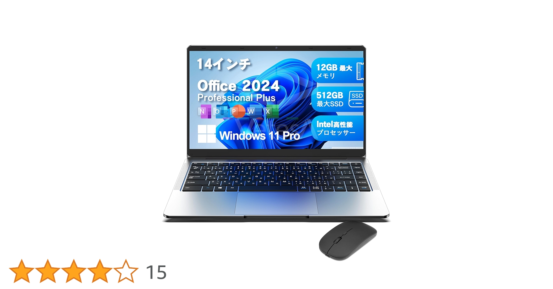 Amazon.co.jp: VETESA ノートパソコン office2024搭載 Windows11 Pro