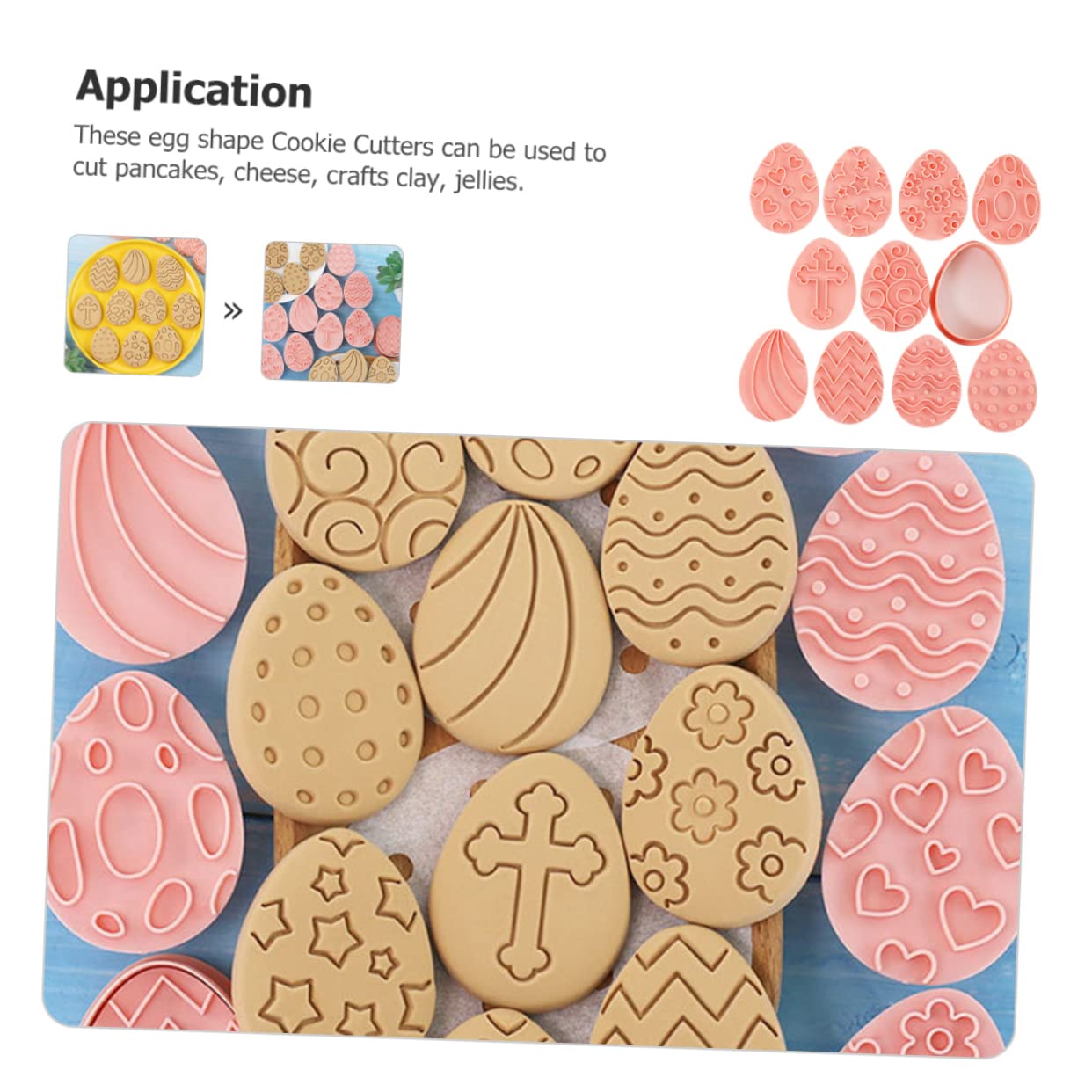 OUNONA 50 Pcs Moldes Para Galletas De Pascua Moldes De Fondant De Pascua Molde De Galletas De Plastico Herramienta Para Hornear Pascua Animal Caja De Pastel Páginas