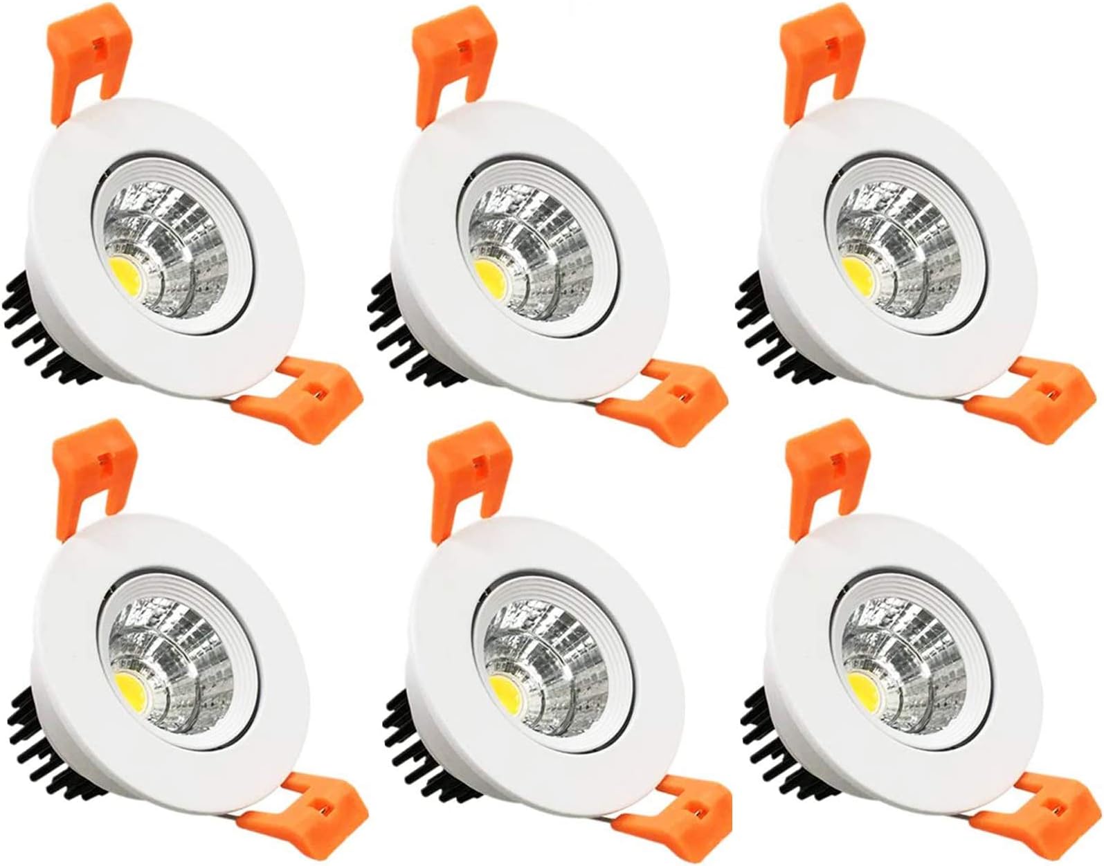 Pocketman Pack of 10, 110V 3W LED Ceiling Light Downlight,Cool White Spotlight Lamp Recessed