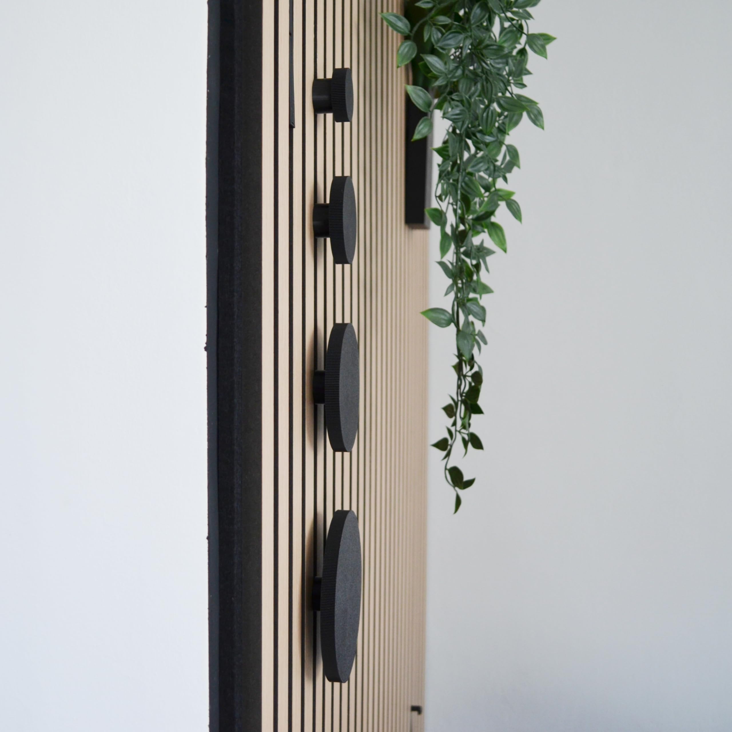 Generisch Runde Haken [ROUND] ohne bohren Akustikpaneele - flexibel montierbar - Haken - Garderobe - Kleiderhaken - Wandpaneele - Garderobenhaken (Set (S/M/L), 3)