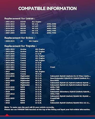Vista 520 de KAX Espaciadores de rueda de 0.236 x 5.315 in, espaciadores de rueda centrados de 2 pulgadas y 6 lengüetas para F-15-0, Expedition, Mark LT, Negro