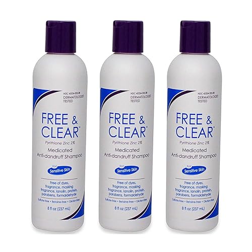 Champú anticaspa medicada libre y claro 8 fl oz cada uno paquete de 3