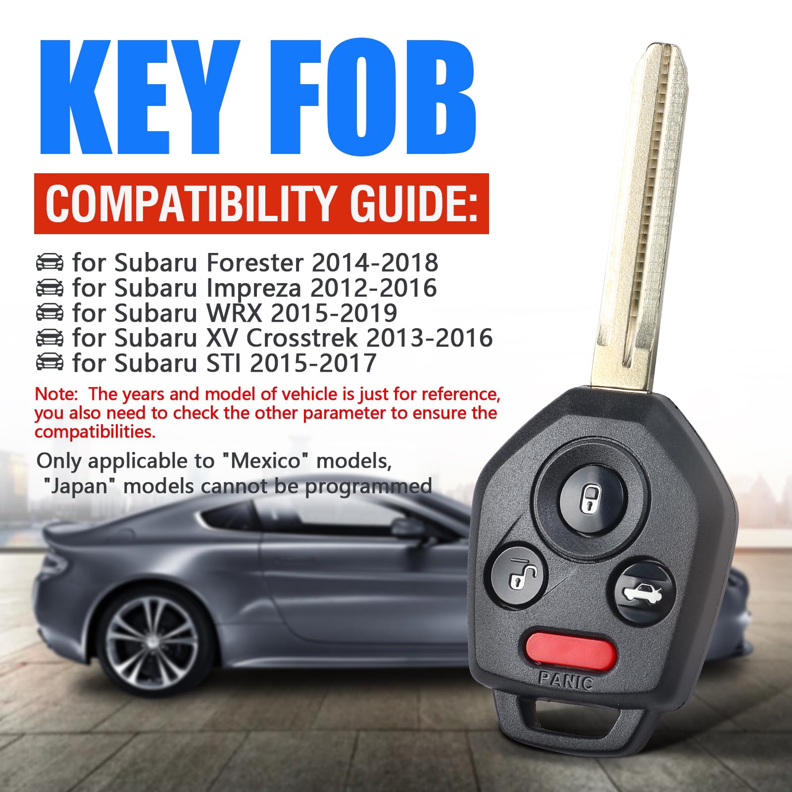 Keymall Remote Car Head Key Fob Replacement CWTWBU766 G Chip for