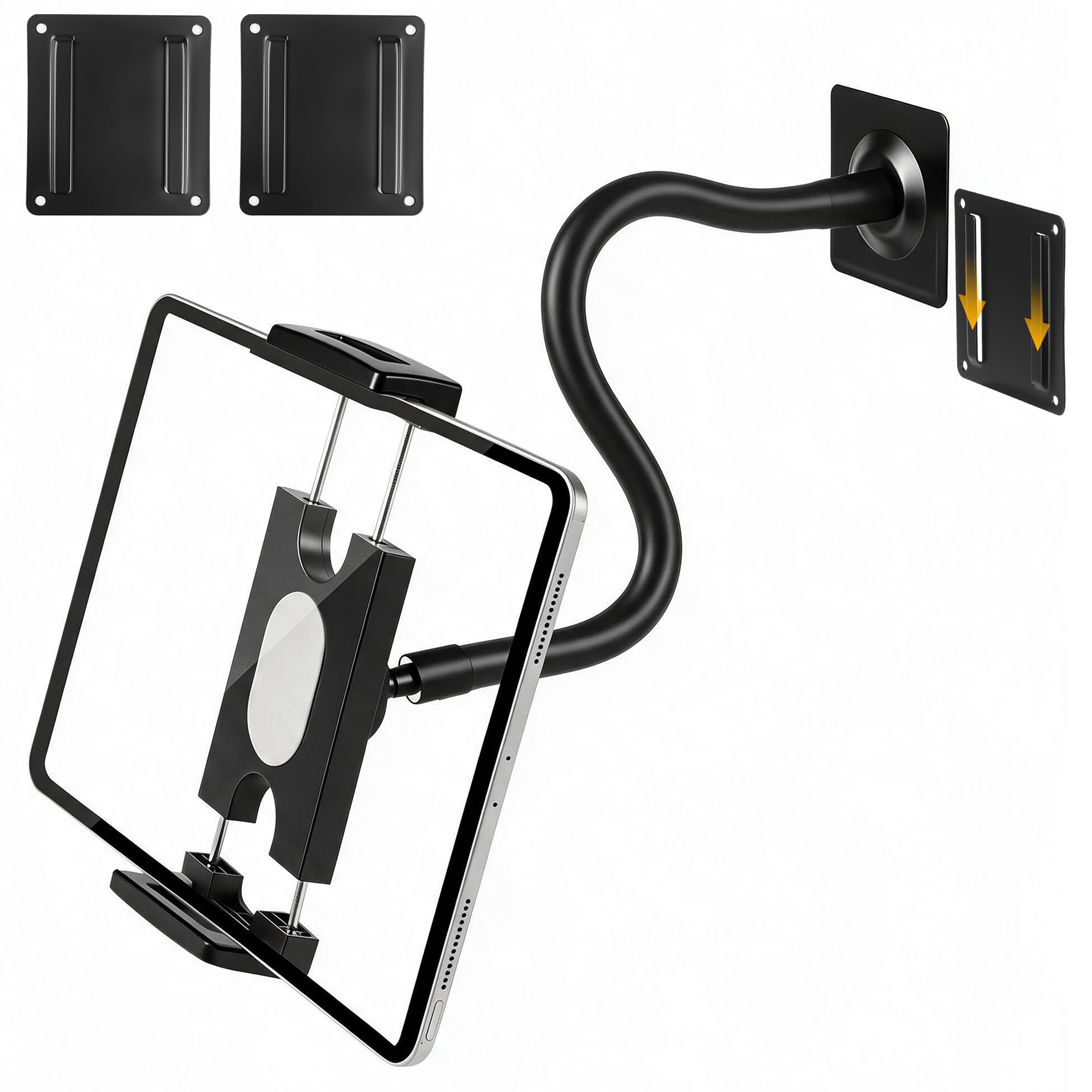 Tablet/iPad Wall Mount Holder With 3*Universal Bases Easily Switch Scenario