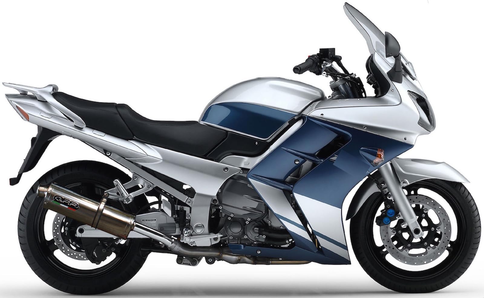 auspuff gpr zugelassen doppel auspuff edelstahl trioval, db-killer dabei, y.98.tri kompatibel mit yamaha fjr 1300 2001 2002 2003 2004 2005 mototopgun