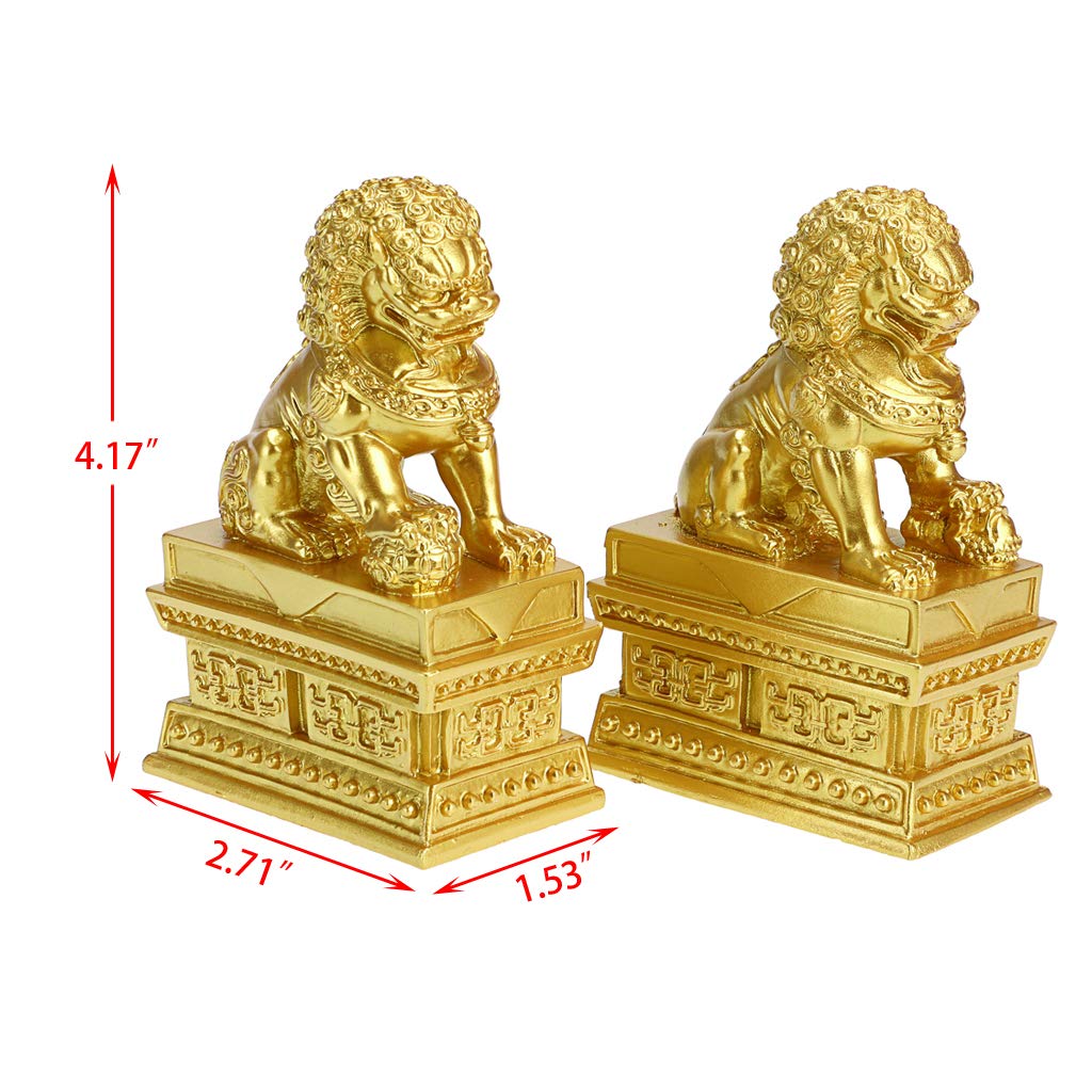 Snapklik.com : Guardian Lion Statues, Pair Of Fu Foo Dogs, Feng Shui ...