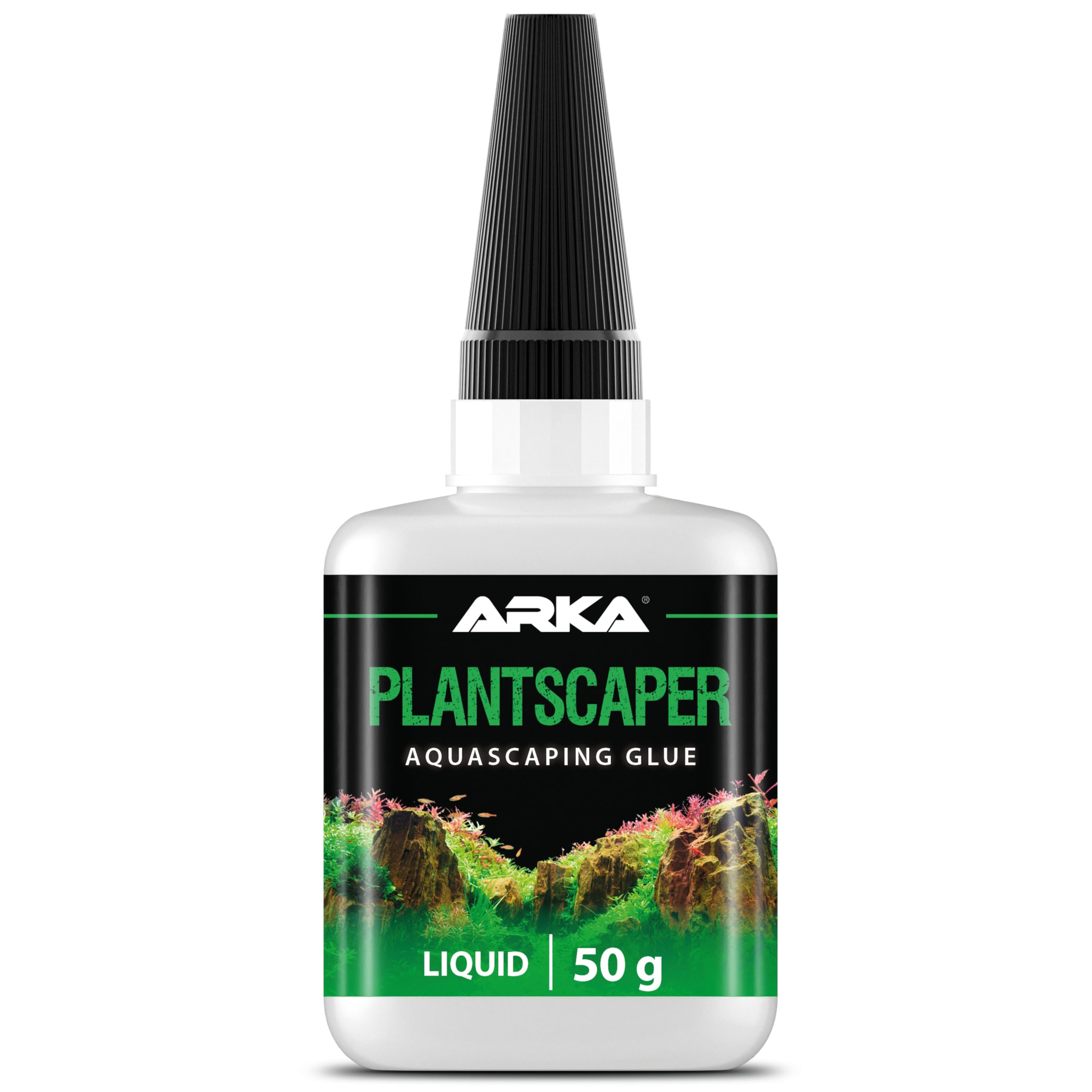 Aquarium plant glue – ARKA Plantscaper Liquid 50 g – strong liquid adhesive for decor, moss & plants – underwater use – safe & transparent – fast bonding for aquascaping layouts