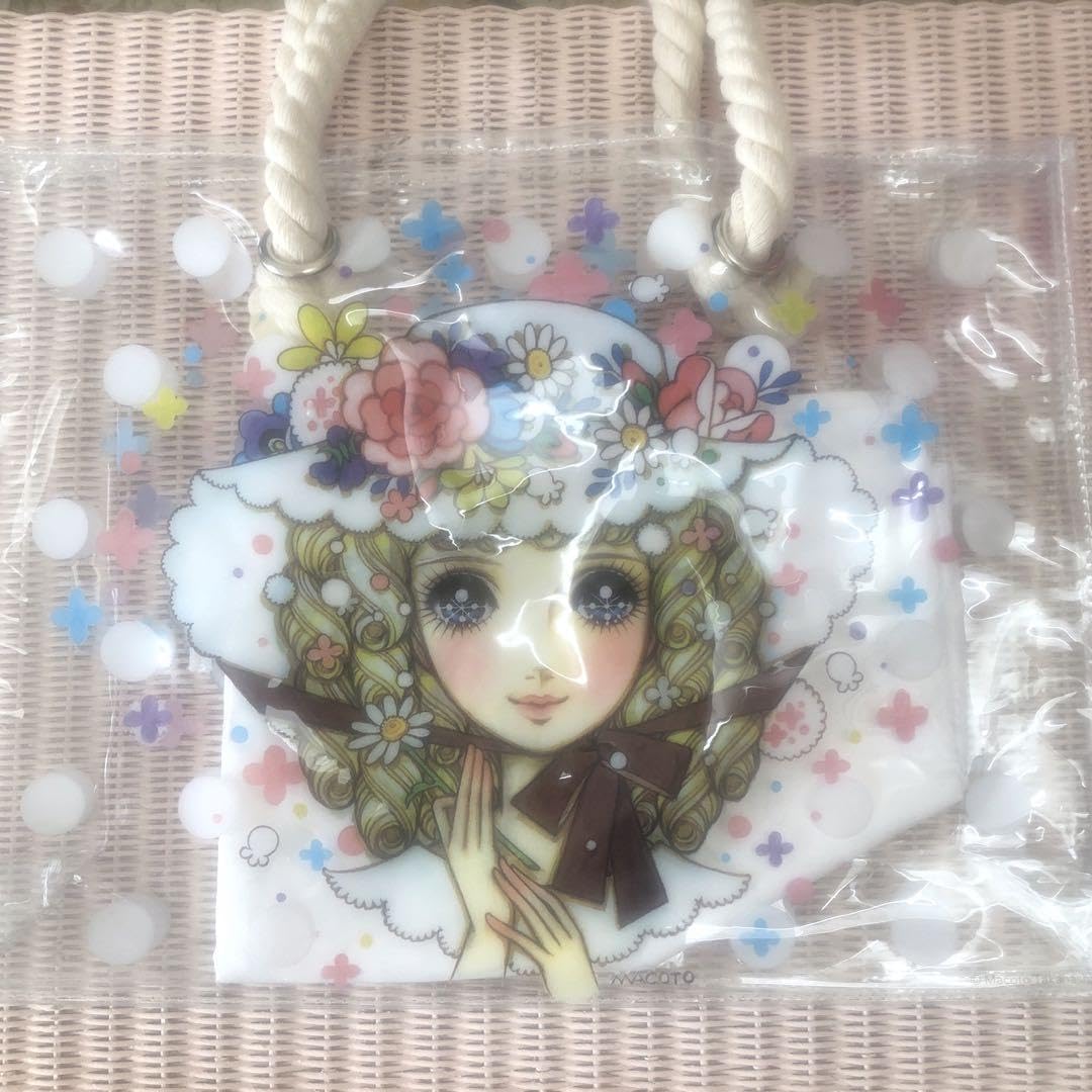 Amazon.co.jp: 高橋真琴 ロープハンドル クリアバッグ 花帽子の少女  