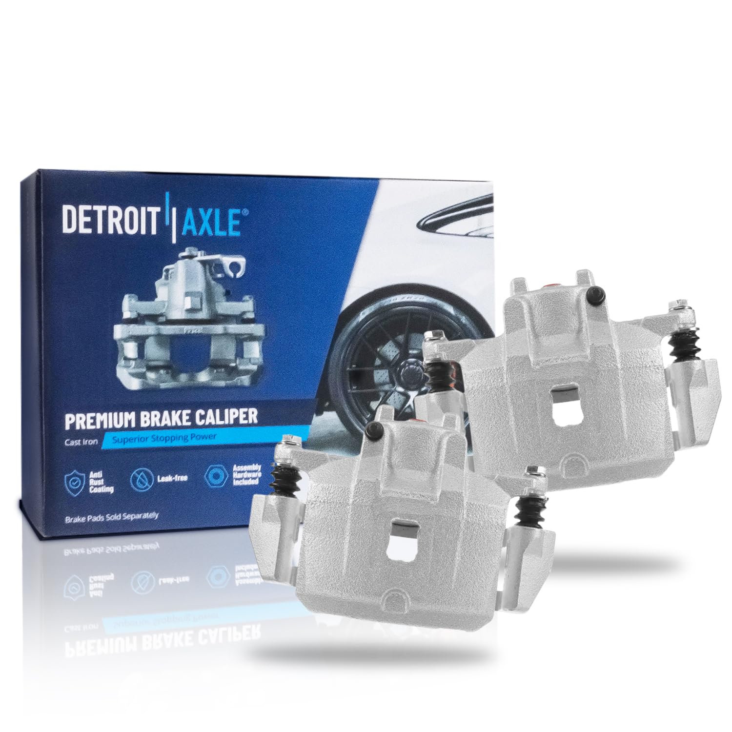 Detroit Axle - 2pc Front Brake Calipers for 3.0L 2005 Chrysler Sebring