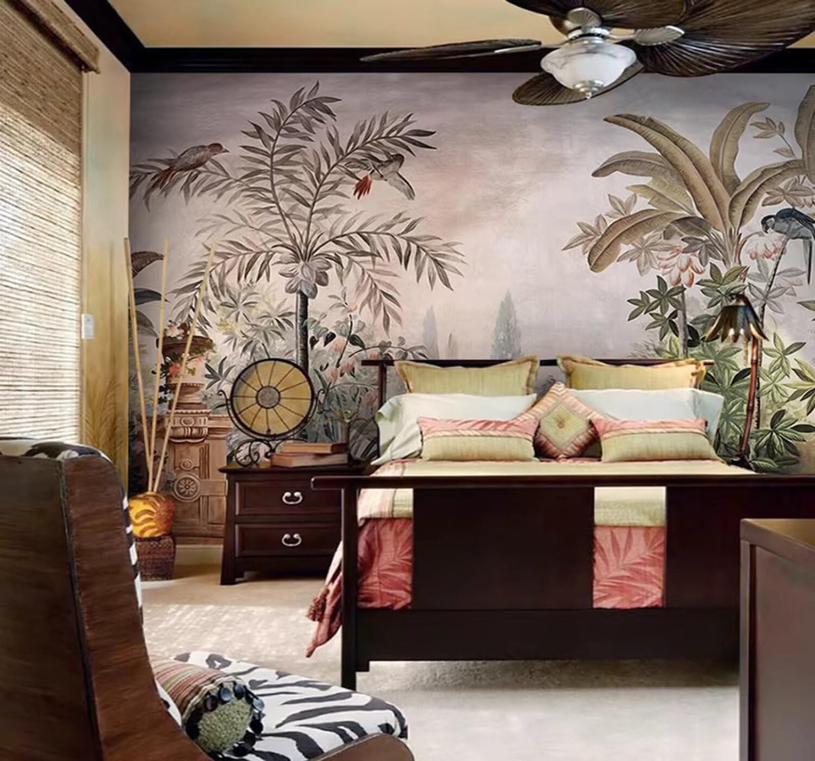 Hand Drawn Unique Artistic Vintage Woodland 3D Wallpaper Easy Install Feature Office Living Room Sofa Bedroom TV Background Wall Decoration-430cm×300cm
