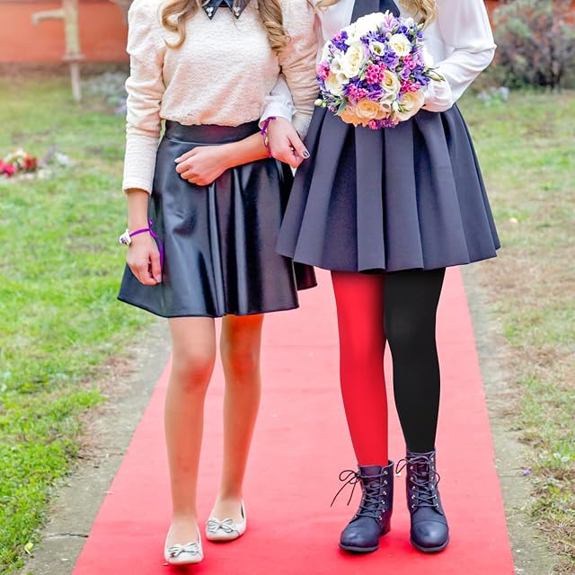 Foto 5 de 8 de Medias multicolor para mujer y rojo talla única