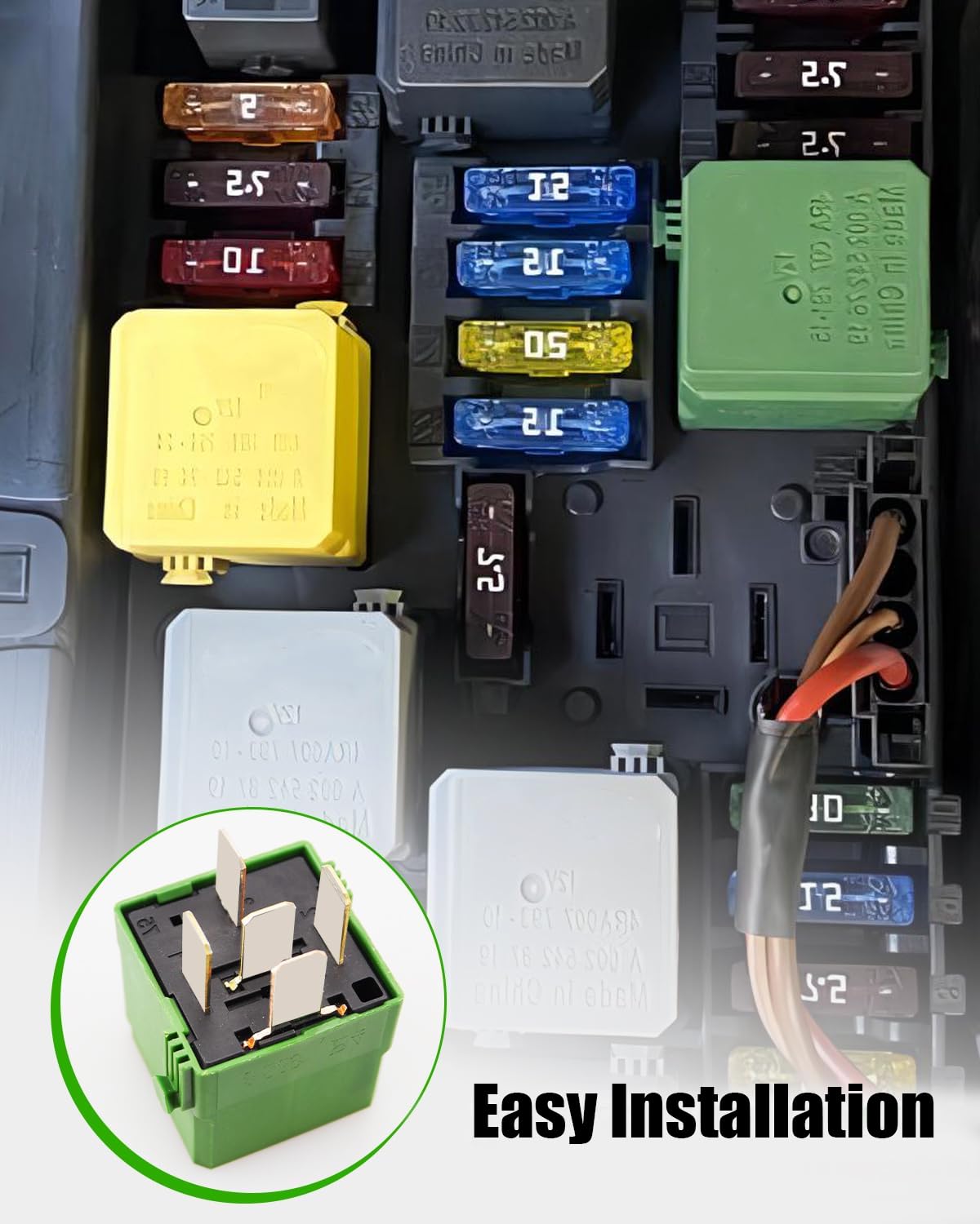 5-Pin Multifunctional Relay Fit for Mercedes-Benz B200 C300 E350 S600L ML400 GL450 G55 GLK CLS SLK SLS, Replace 0025422319 0025427619 0009828523, 2PCS