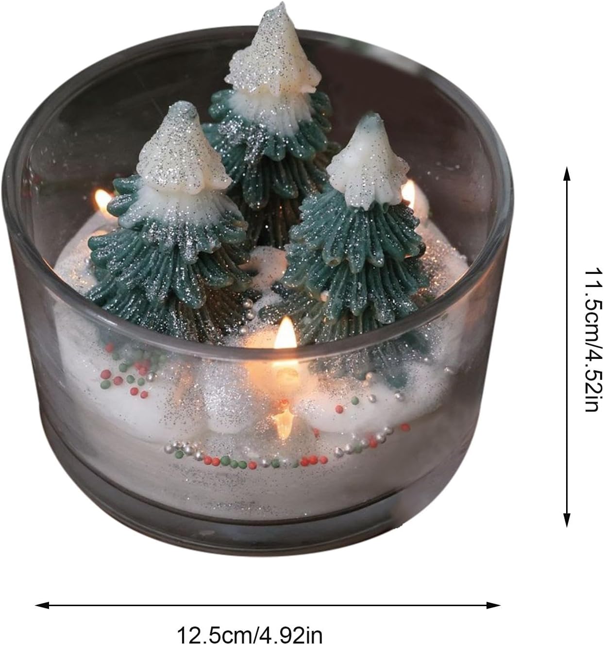 クリスマスツリーキャンドル 香り付き | アロマセラピークリスマスツリーキャンドル、冬のホリデーオーナメント ヨガ リラックス ティ
