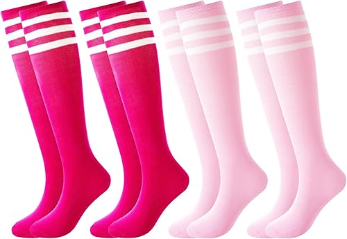 BONANGEL Kids Soccer Socks 6-8 Years Old, Boys Girls Knee High Athletic Sports Football Baseball Socks 8-10 10-12 Years