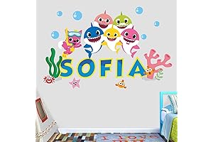 Mesmerizing Baby Shark Wall Decals for Captivating Kids' Rooms