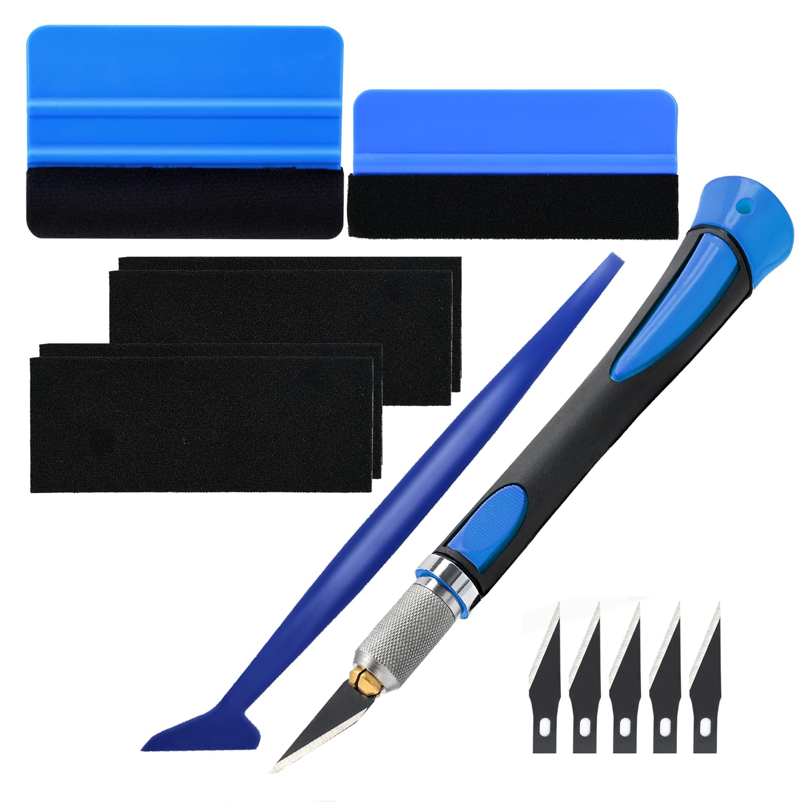 Kit Attrezzi Per Pellicola Auto - Spatole In Feltro E Taglierino Per Applicazione Vinile Fai Da Te - Foto 9