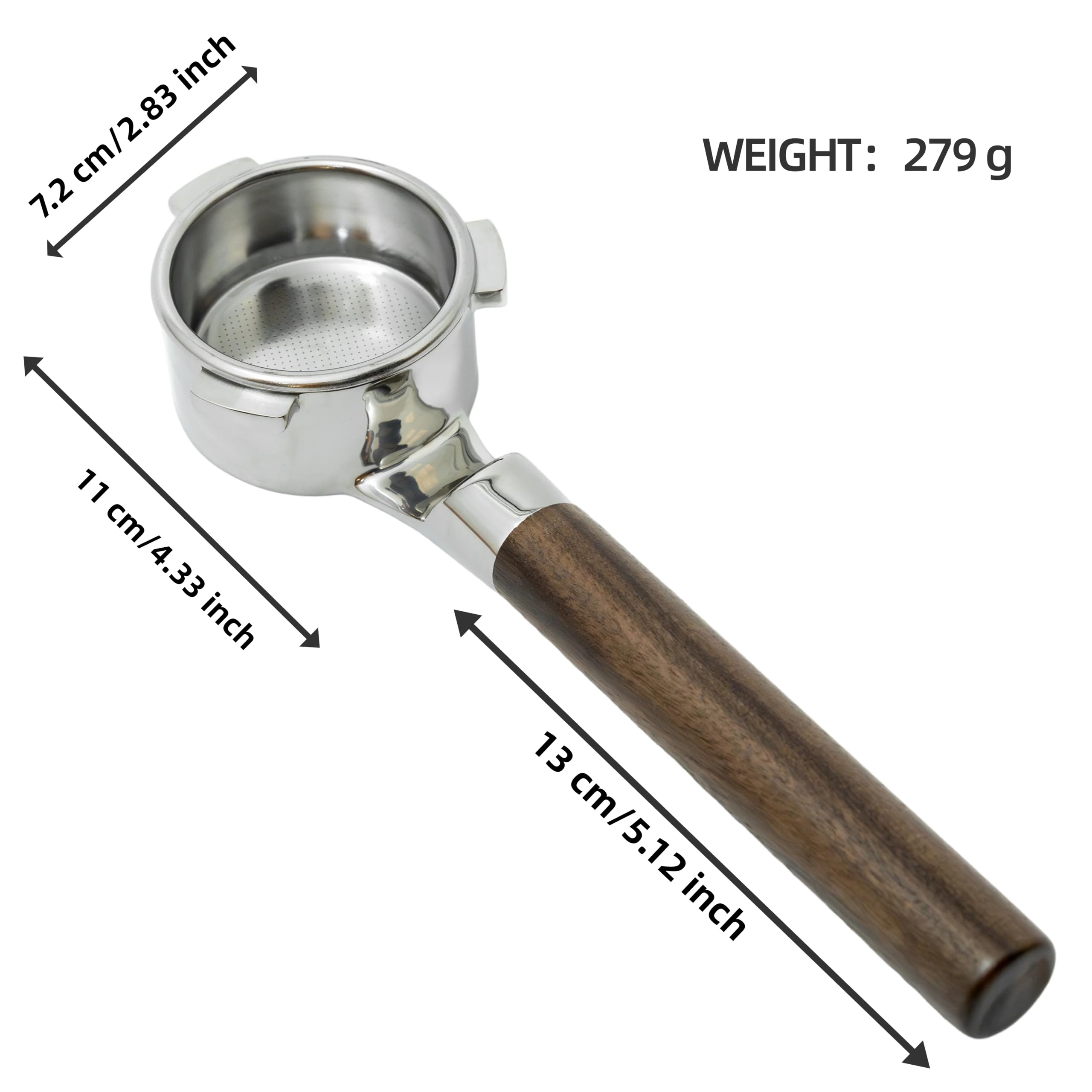 NEOUZA 54mm Bezdniowy Portafilter Płaski Stabilny Tamping dla Breville Sage | Flat-On-Counter Design, 0,2 mm Puck Screen, 18 g kosz bez ciśnienia, widoczna ekstrakcja