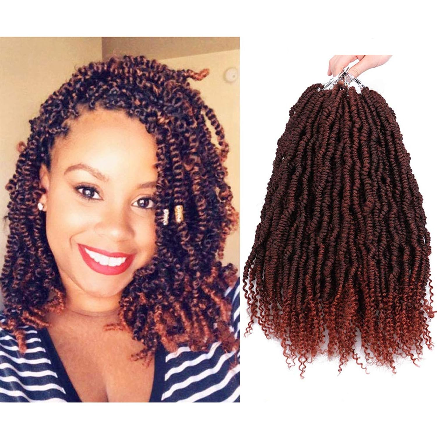 Bomb twist crochet hair extension 6 pack 6 Packs 14 Inch Bomb Twist Crochet Hair - Pre-looped Costa  main image 3