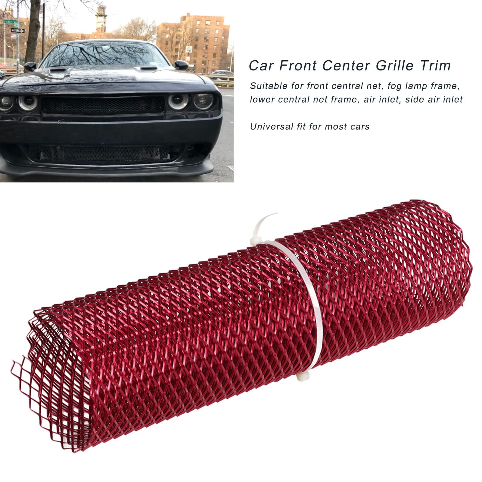 Grille De Protection Pour Calandre De Voiture - Filet En Polyester Noir 105x85 Cm - Anti-insectes Et Débris