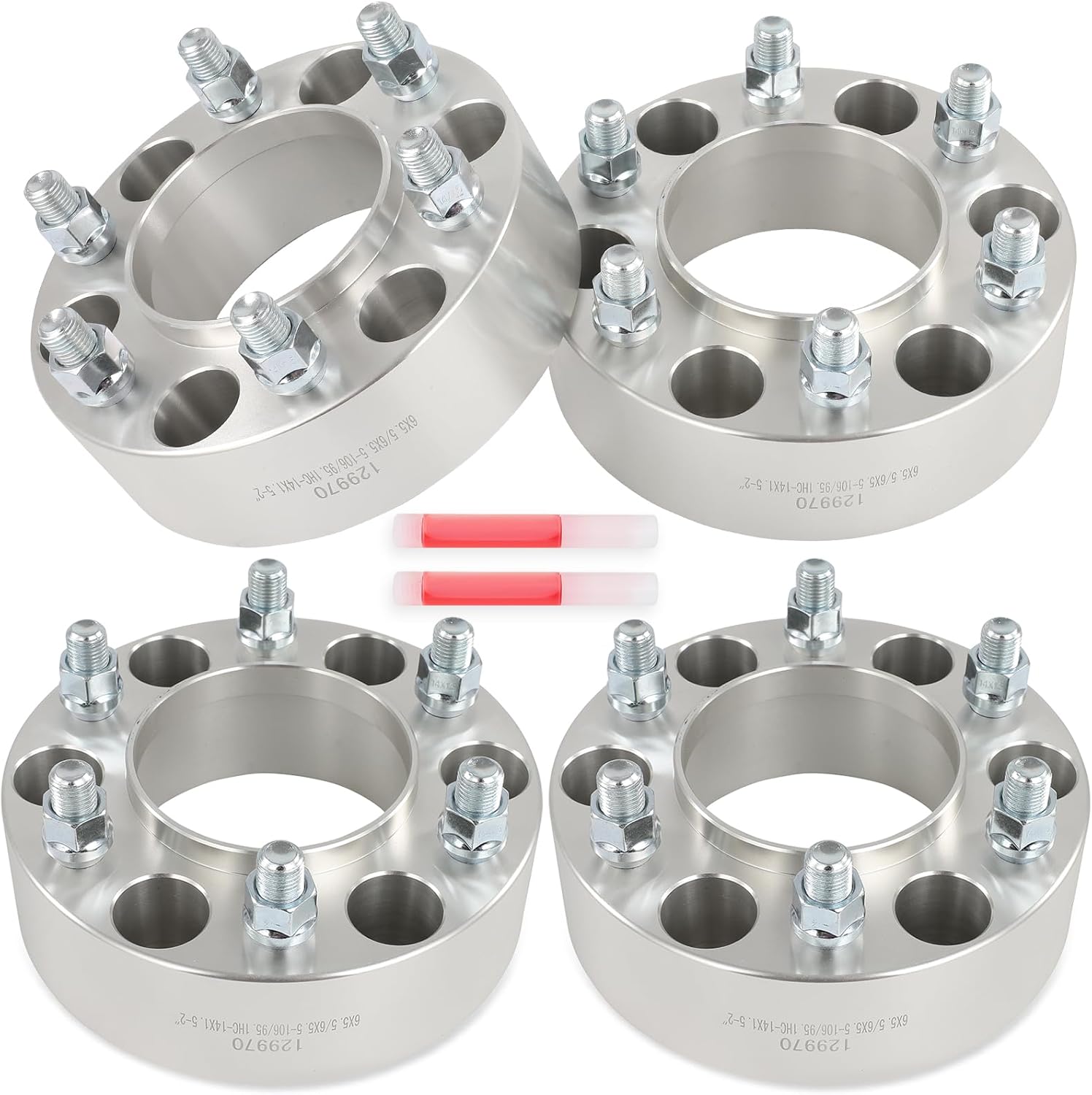 ROADFAR Wheel Spacers 2" 6x5.5 to 6x5.5 Wheel Spacers Adapter 14x1.5 106mm Hub Side/95.1 Wheel Bore fit for 96-21 for Toyota for 4Runner/07-14 for Toyota for FJ Cruiser/01-07 for Toyota for Sequoia