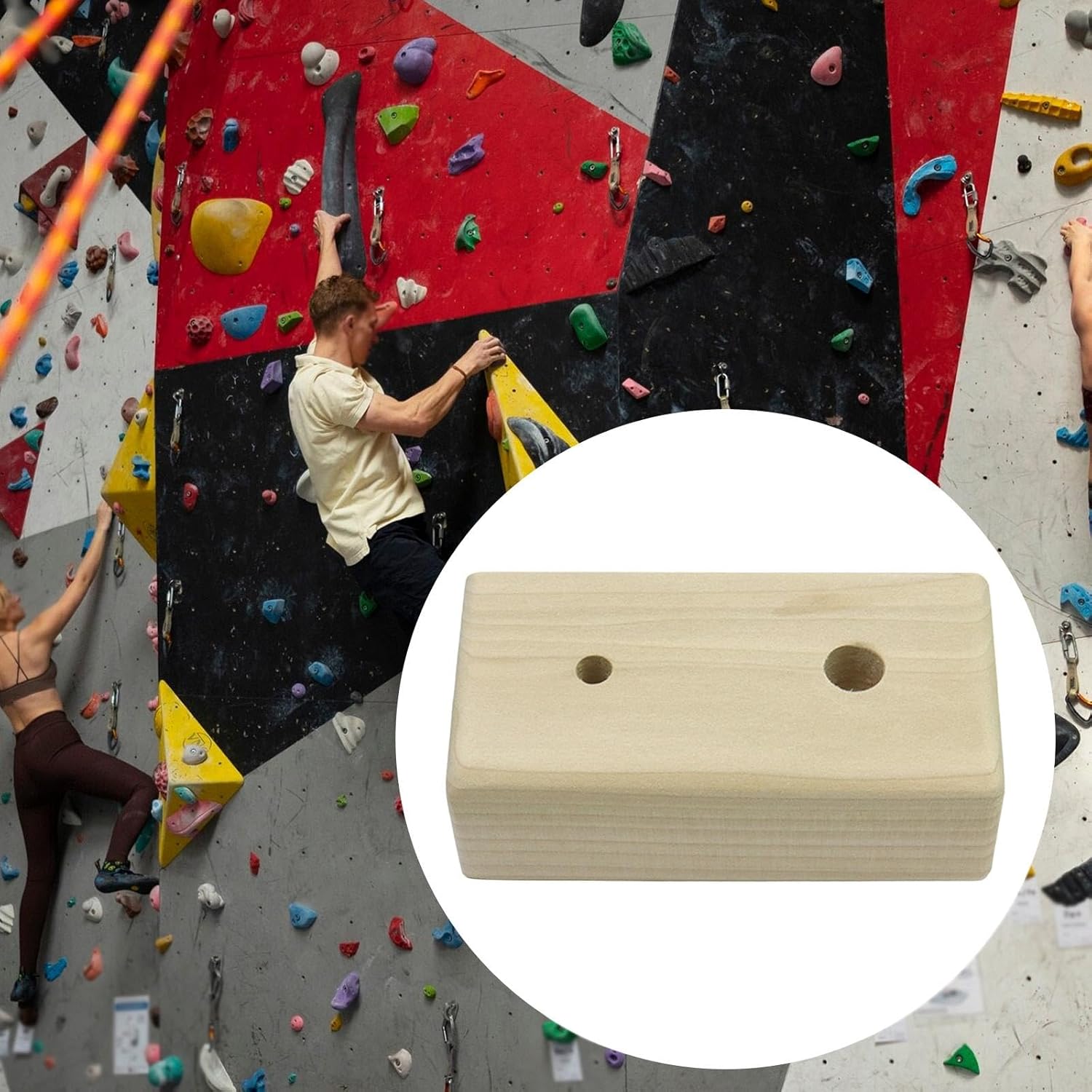 Rock Climbing Holds Training Board Train Hand, Wrist and Forearm Strengthener Workout Fingerboard Blocks