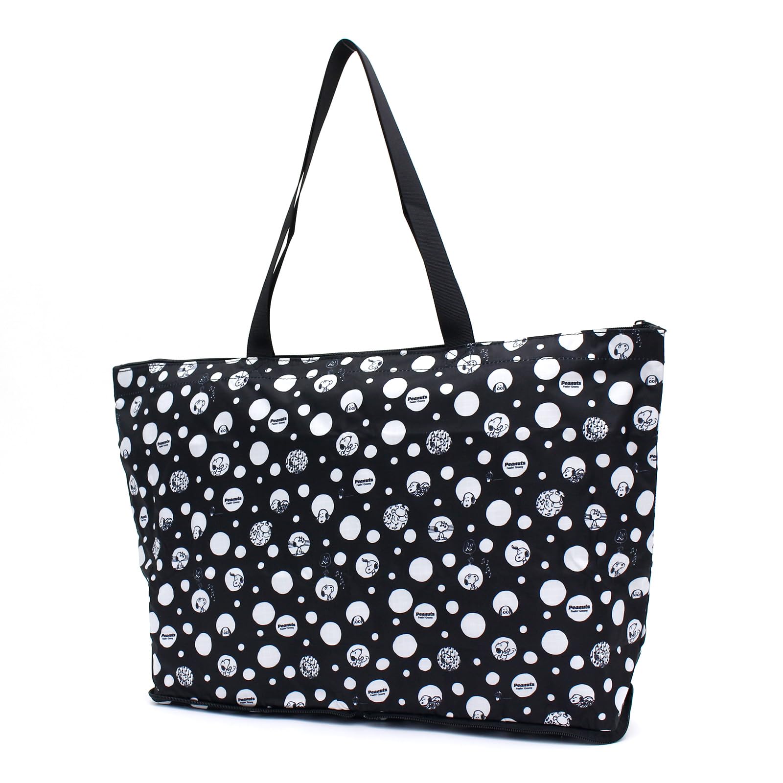 TRAVEL COLLECTION Folding Carry On TRC0401 0402 0404 Snoopy Tote Bag PN136 Polka Dot Black