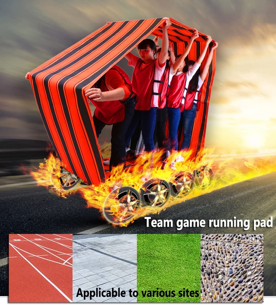 1 x Field Day-Teamwork-Spiel-Laufmatte, Kinder-/Erwachsenen-Eltern-Kind-Spiele, nder-/Erwachsenen-Eltern-Kind-Spiele, lustige Spiele, Roll-Laufmatte, mit Aufbewahrungstasche (Größe: Kids-4M)